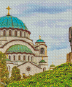 St Sava Church In Belgrade Diamond Painting