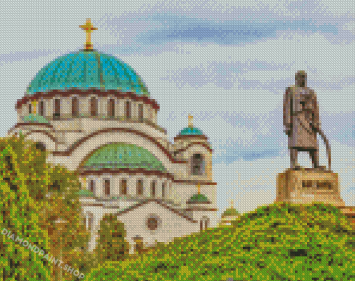 St Sava Church In Belgrade Diamond Painting