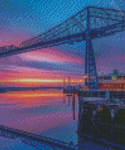 Transporter Bridge Sunset Diamond Painting