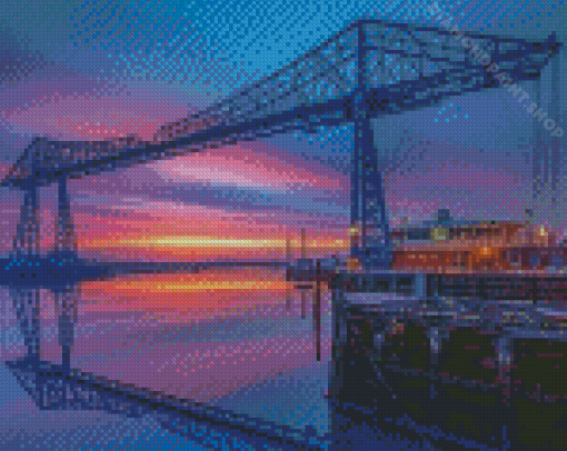 Transporter Bridge Sunset Diamond Painting