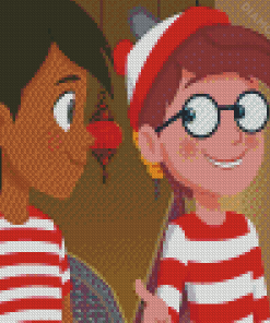 Wenda And Wally From Wheres Waldo Diamond Painting