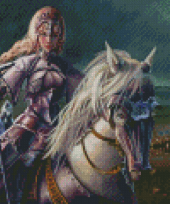 Woman Warrior On Horse Diamond Painting