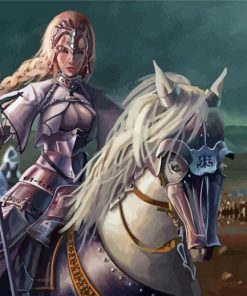 Woman Warrior On Horse Diamond Painting