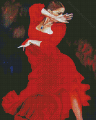 Aesthetic Flamenco Lady Diamond Painting