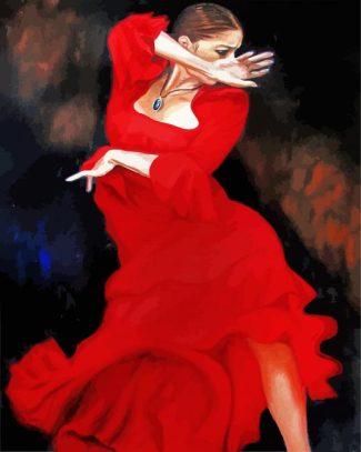 Aesthetic Flamenco Lady Diamond Painting