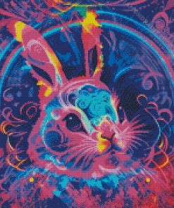Aesthetic Neon Bunny Diamond Painting