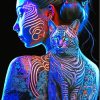 Asian Lady And Tiger Diamond Painting