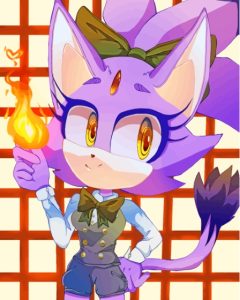 Cool Blaze The Cat Diamond Painting