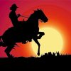 Cowboy On Horse Diamond Painting