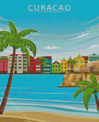 Curacao Island Poster Diamond Painting