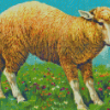 Fluffy Curly Sheep Diamond Painting