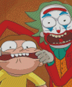 Morty Joker And Rick Diamond Painting