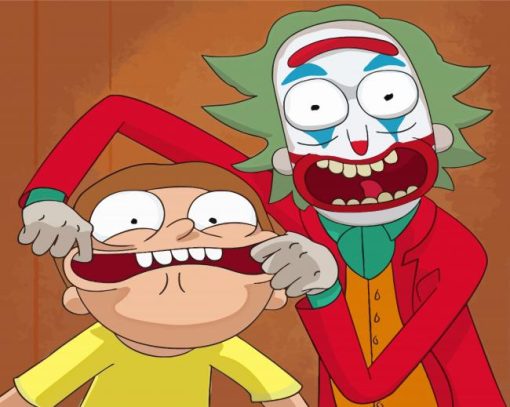 Morty Joker And Rick Diamond Painting