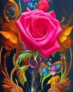 Pink Rose Diamond Painting