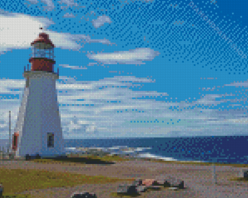Pointe Riche Lighthouse Diamond Painting