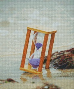 Purple Hourglass In Sand Diamond Painting