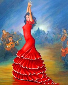 Spanish Flamenco Dancer Diamond Painting