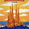 Vintage Barcelona Spain Diamond Painting