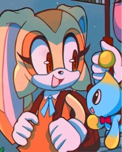 Vintage Cream The Rabbit Diamond Painting