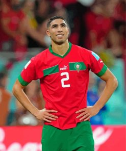 Ashraf Hakimi Moroccan Footballer Diamond Painting