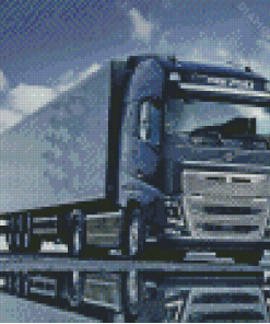 Black Volvo Truck Diamond Painting