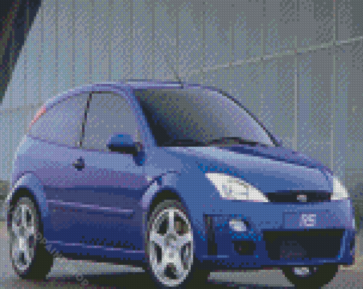 Blue Ford Focus RS Diamond Painting