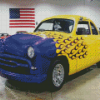 Blue And Yellow 49 Ford Coupe Diamond Painting
