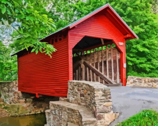 Carroll Covered Bridge Diamond Painting