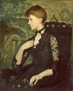 Classy Woman In Black Dress Diamond Painting