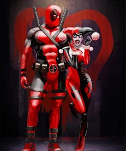 Deadpool And Harley Quinn Diamond Painting