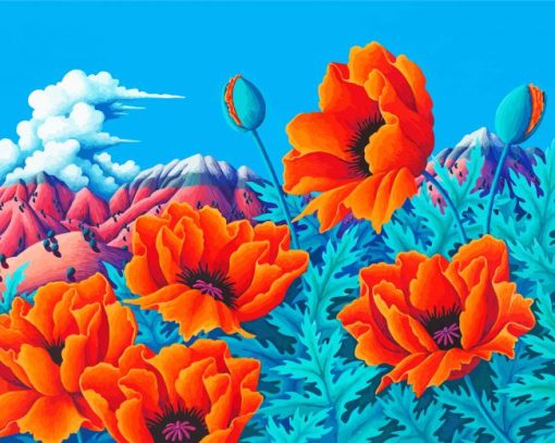 Desert Poppies Diamond Painting