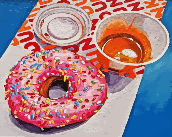 Donut And Coffee Diamond Painting
