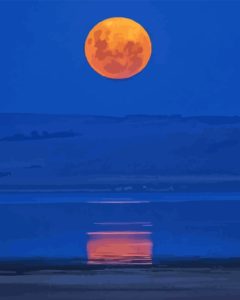 Full Moon Over Lake Diamond Painting