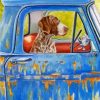 Germanshort Haired Pointer In A Car Diamond Painting