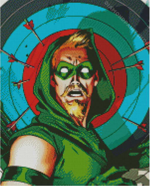 Green Arrow Diamond Painting