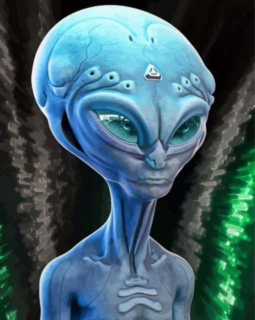 Grey Alien Diamond Painting