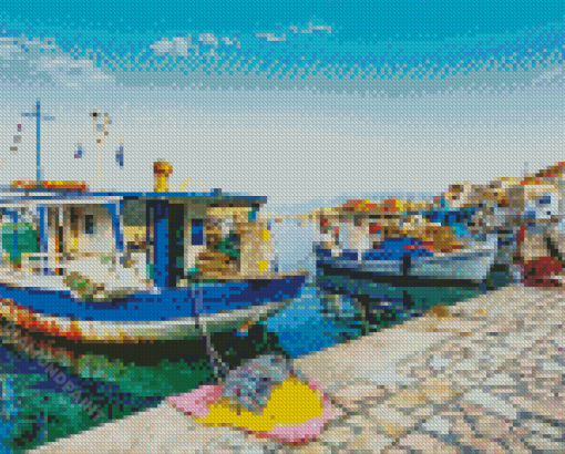 Halki Island In The Aegean Sea Diamond Painting
