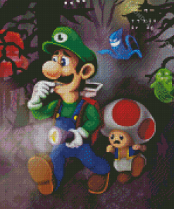 Luigi Mansion Diamond Painting