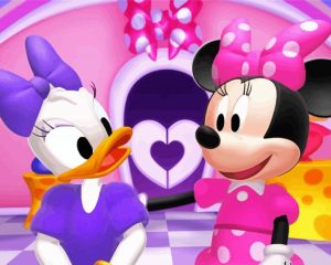 Minnie Mouse And Daisy Duck Animation Diamond Painting