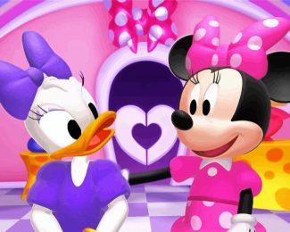 Minnie Mouse And Daisy Duck Animation Diamond Painting