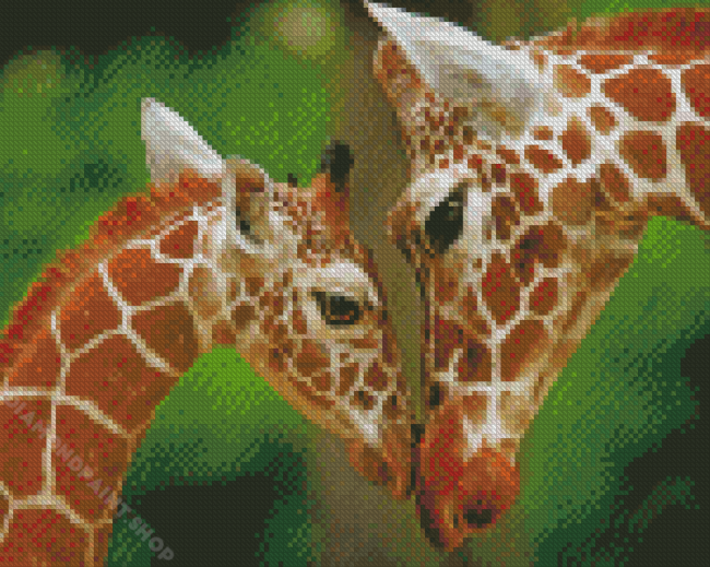 Mother Giraffe Diamond Painting