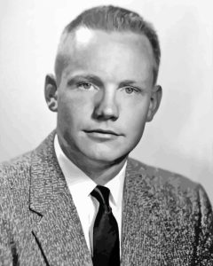 Neil Armstrong In Black And White Diamond Painting
