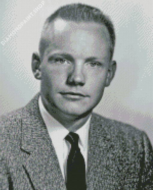 Neil Armstrong In Black And White Diamond Painting