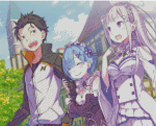 Rezero Starting Life In Another World Anime Diamond Painting
