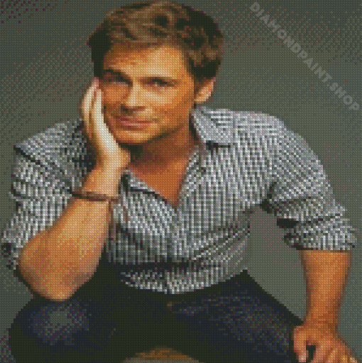 Rob Lowe Portrait Diamond Painting