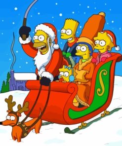 The Simpsons Christmas Diamond Painting