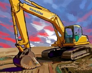 Track Excavator Diamond Painting