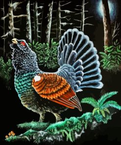 Western Capercaillie Bird Art Diamond Painting