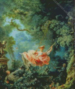 Woman In Swing And Men Art Diamond Painting
