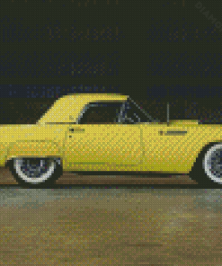 Yellow Ford Thunderbird Diamond Painting